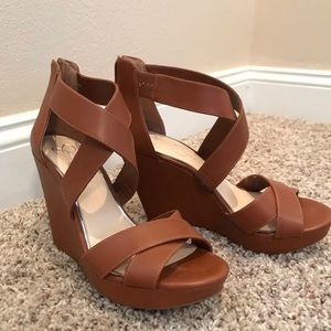 Jessica Simpson Brown/Tan Wedges